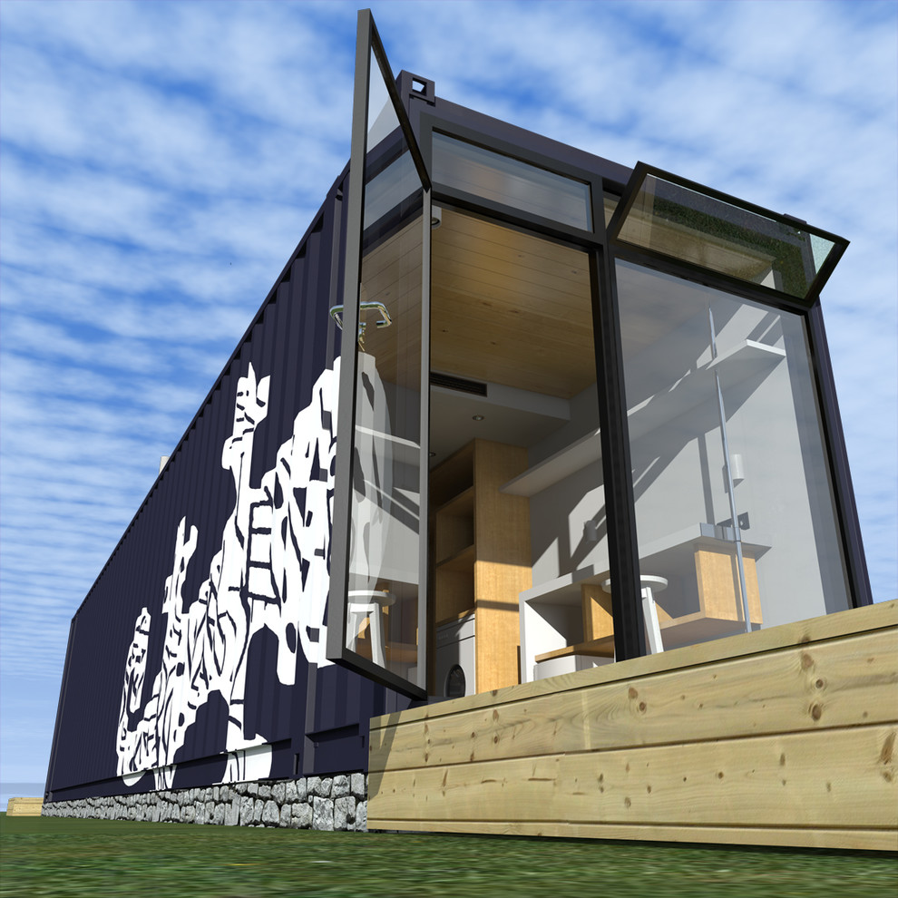 Два гостиничных номера в одном 45-ft морском грузовом контейнере