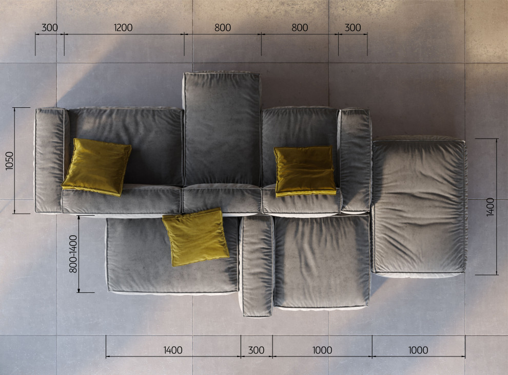 Модульные пуховые диваны