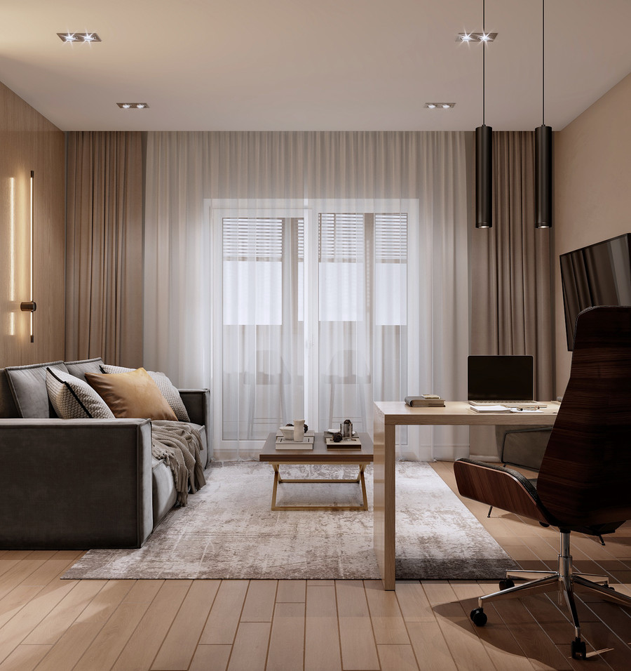 Дизайн-проект трехкомнатной квартиры в современном стиле