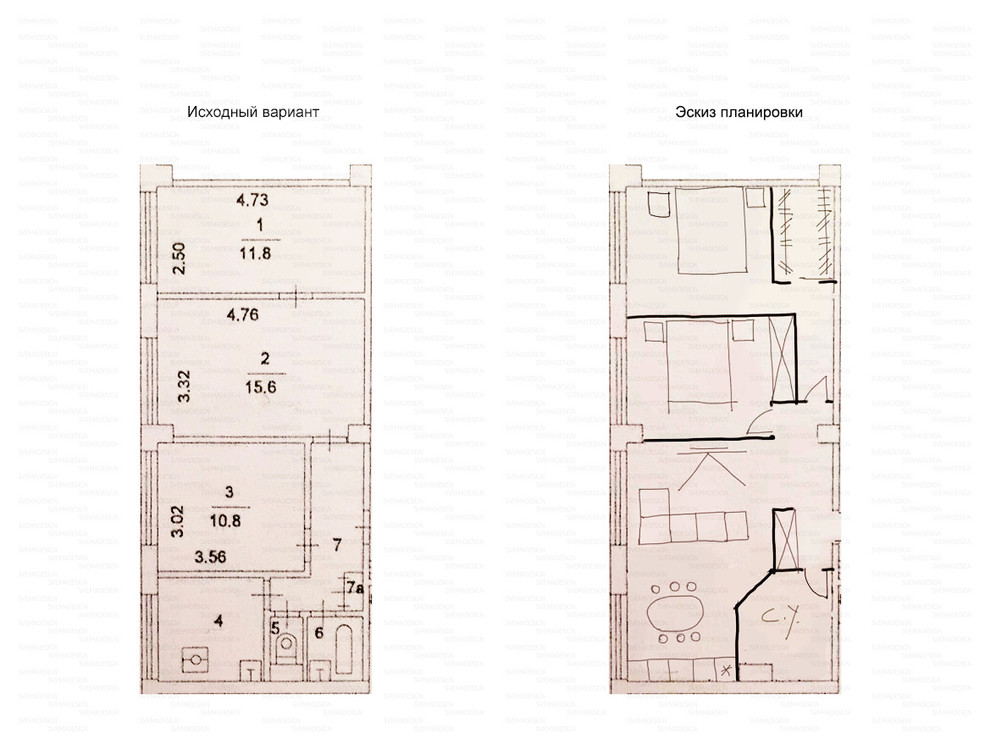 Идеи перепланировки для многокомнатных квартир