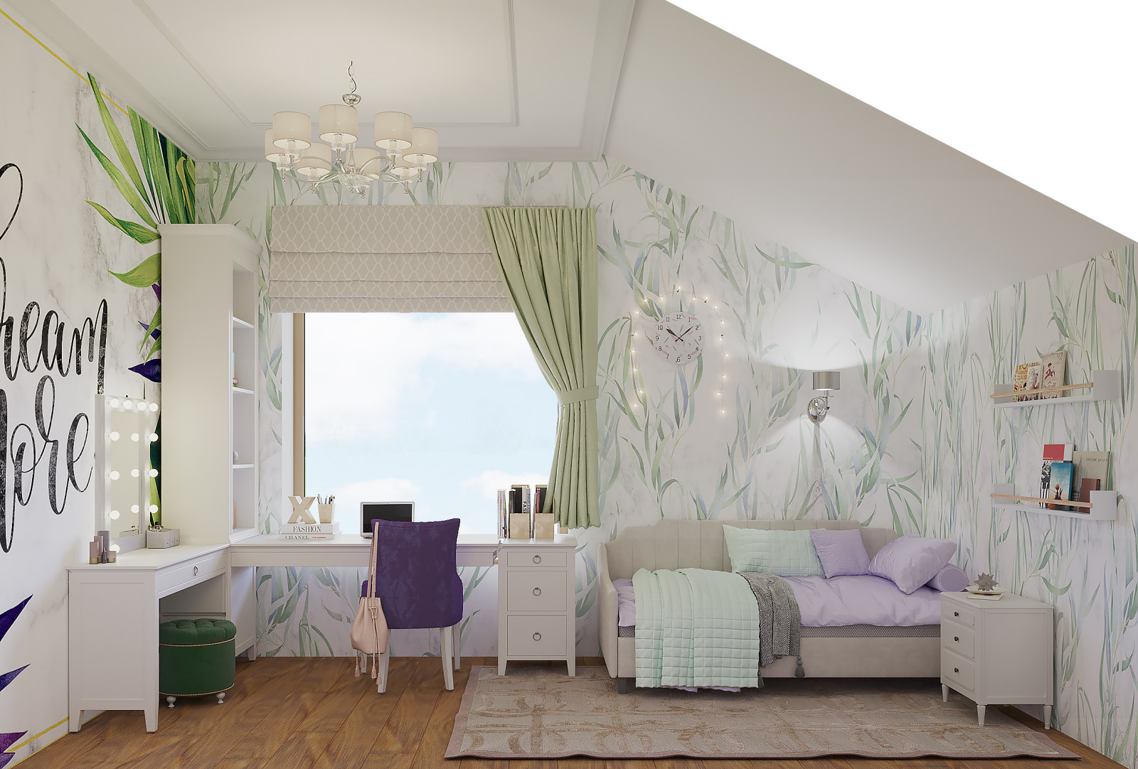 Современный загородный дом. 2 этаж. Спальня, детские, ванная