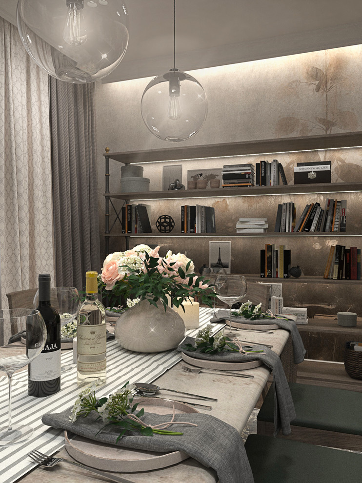 Гостиная, кухня и полноценная столовая в одном помещении