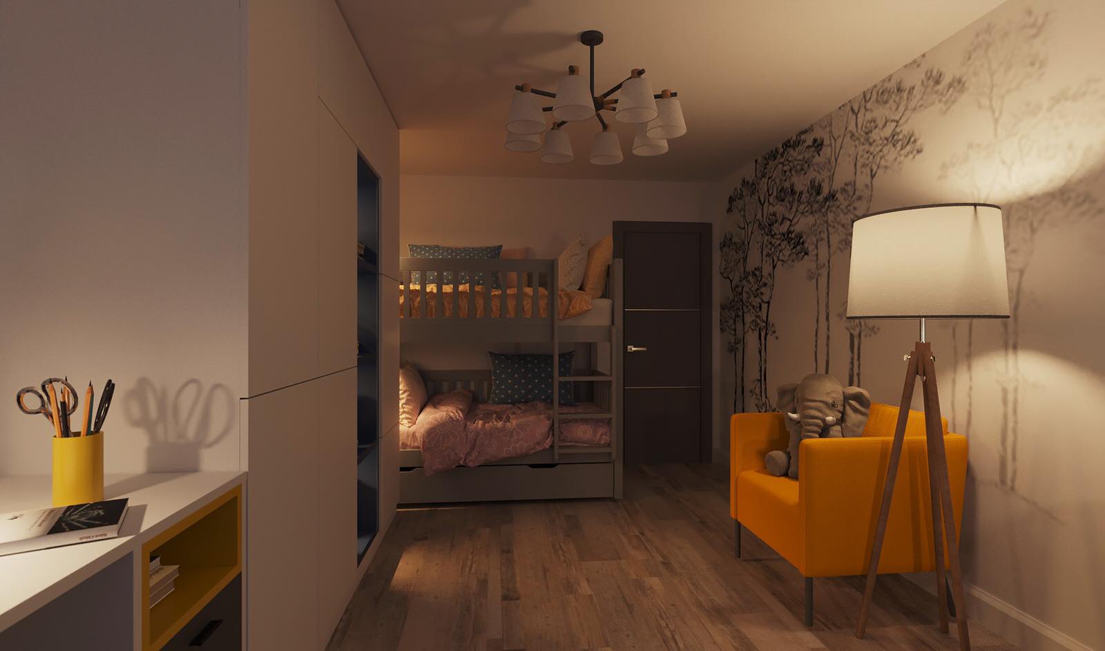 Обложка проекта: Детская для двоих школьников