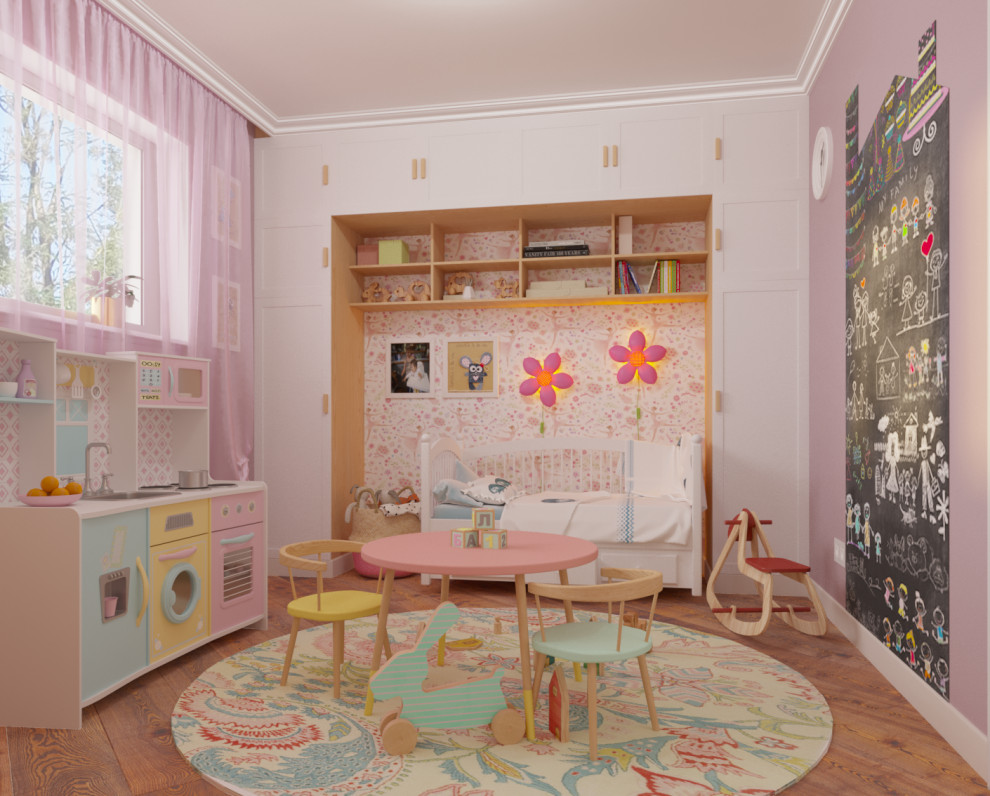 дизайн-проект 2-го этажа дома во Франции