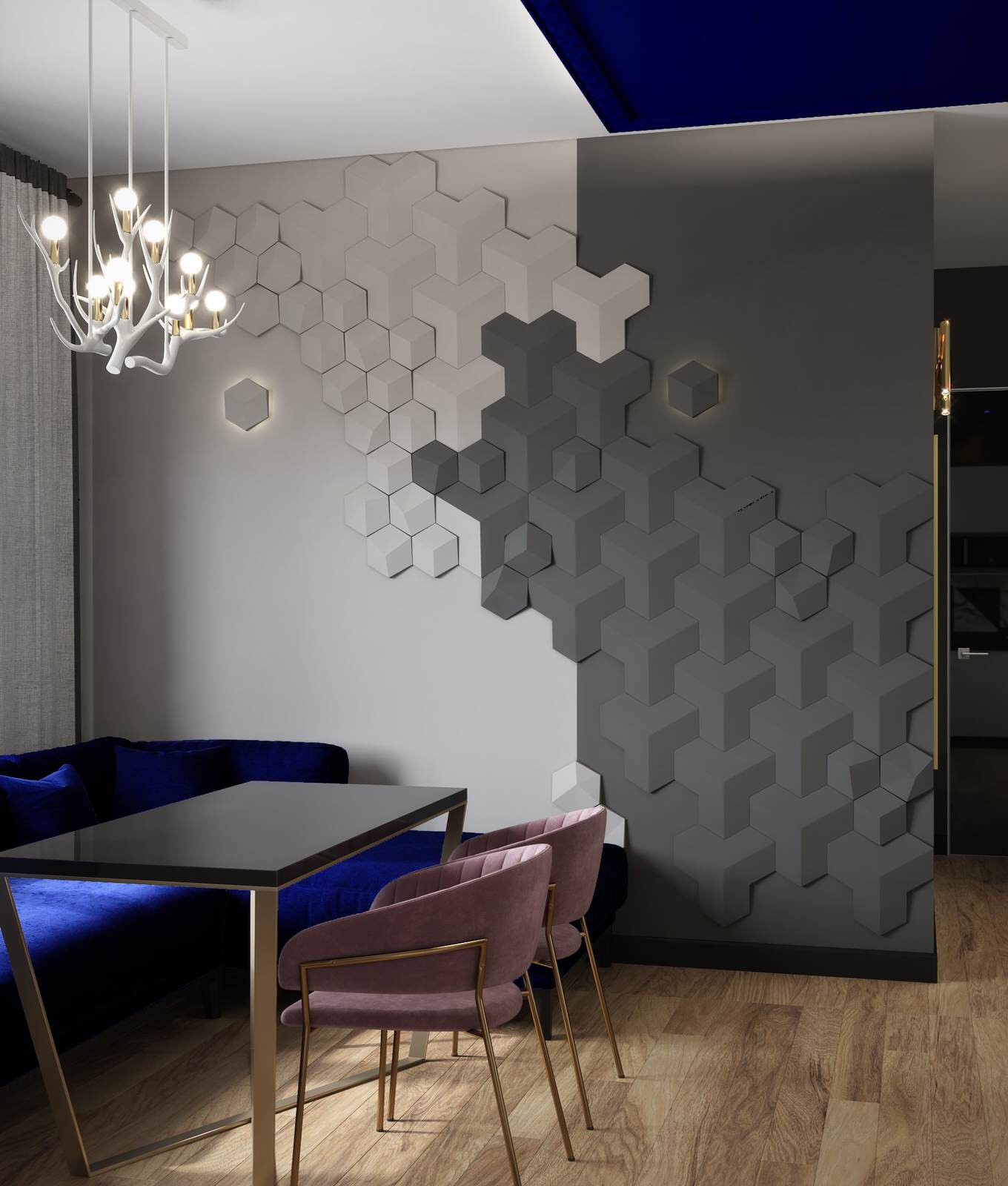 Яркий дизайн квартиры в ЖК "Пресня Сити"