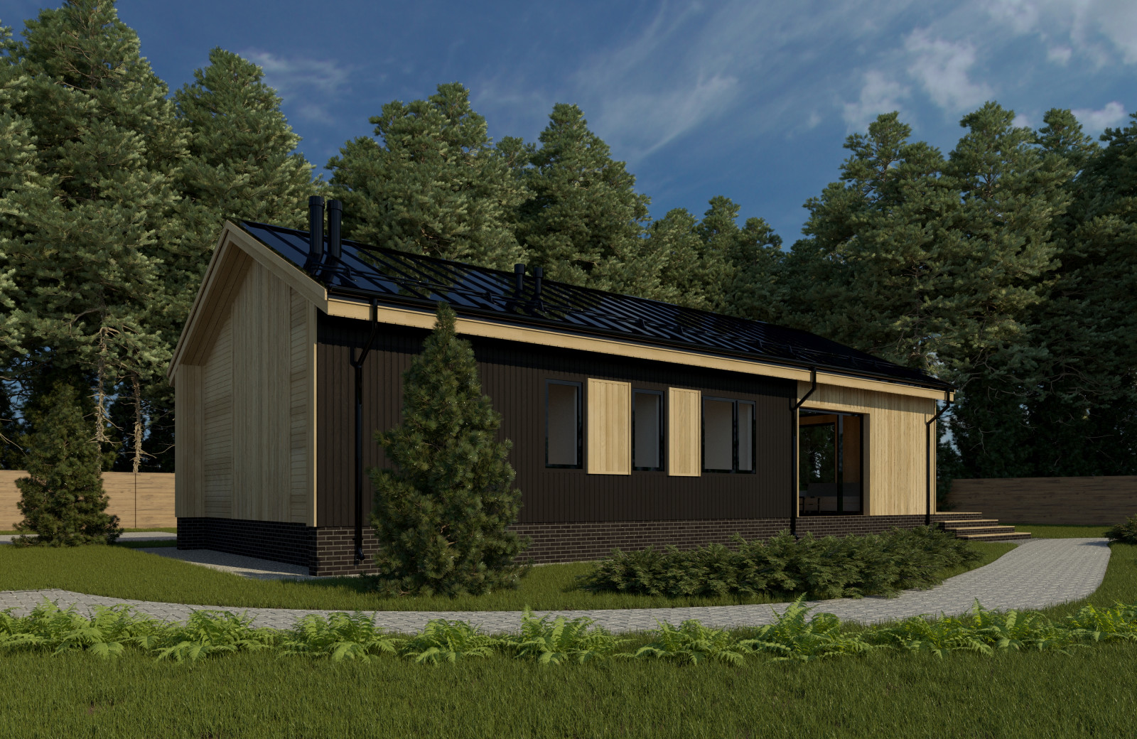 Каркасный дом 98м2