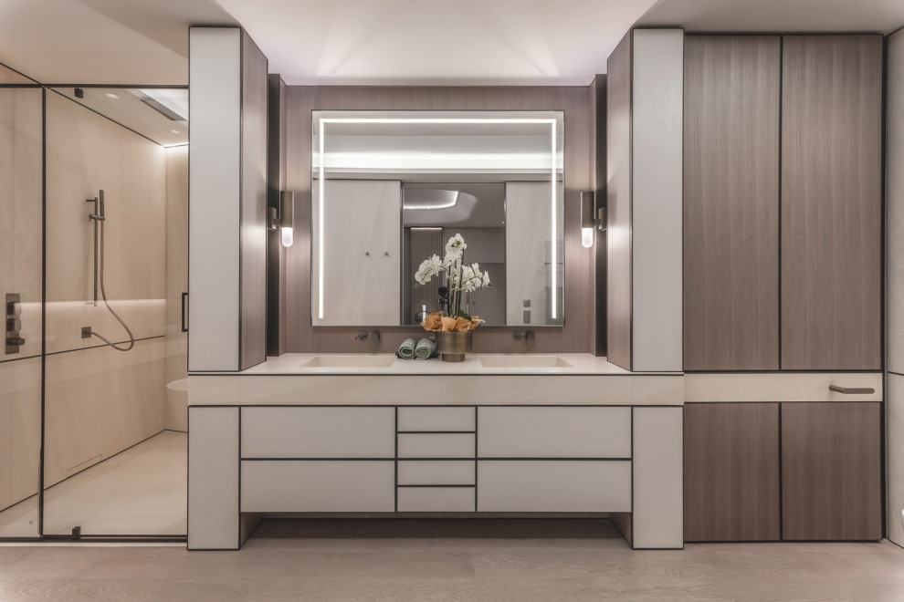 Fusion modern. Interior design of a villa in Monte-Carlo