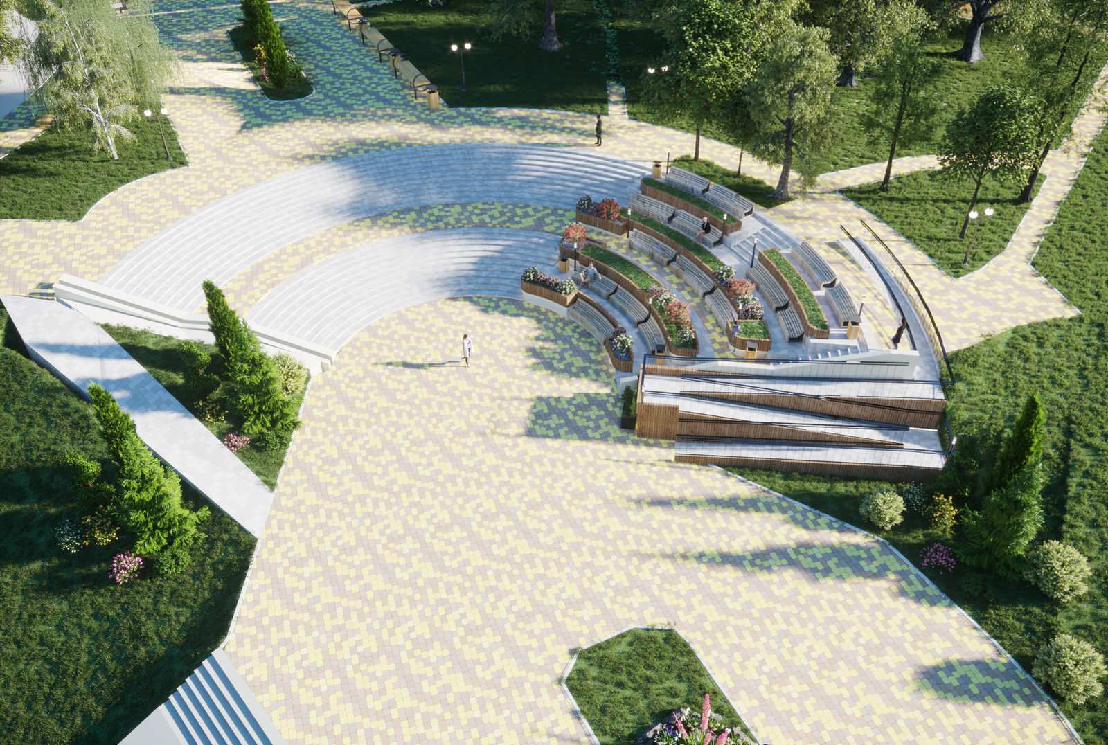 Спуск к р. Цна из Парка культуры и отдыха в г. Тамбов