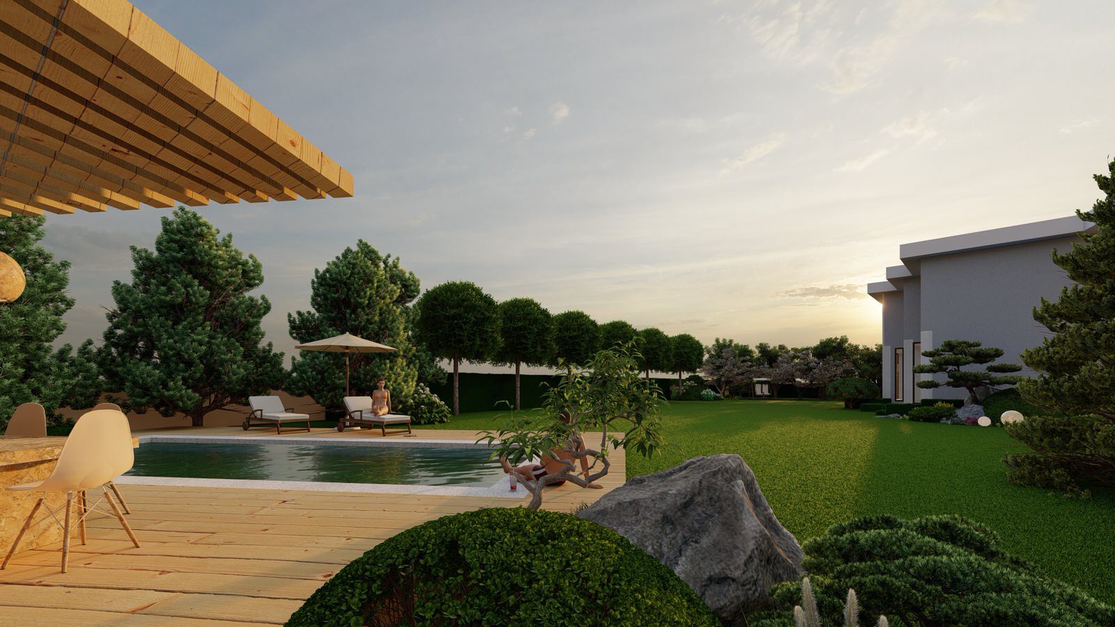 Лаконичный сад. КП Райт Вилладж