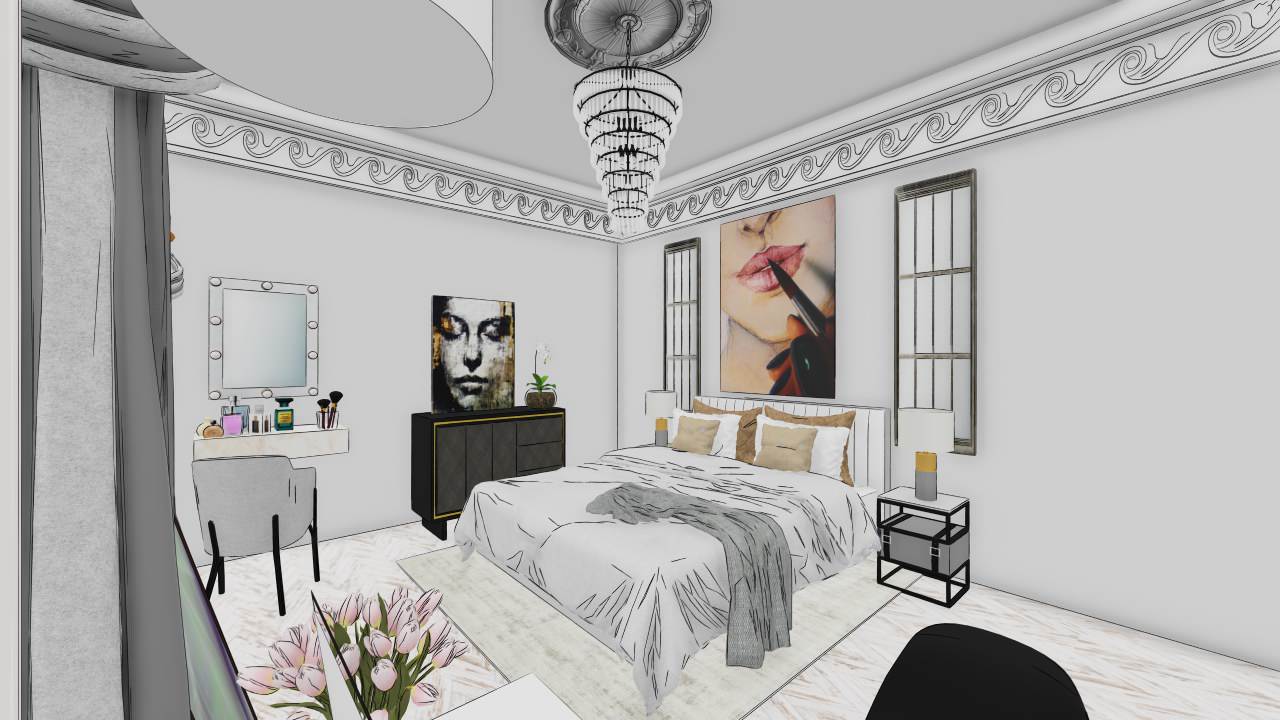 Спальня скетчи