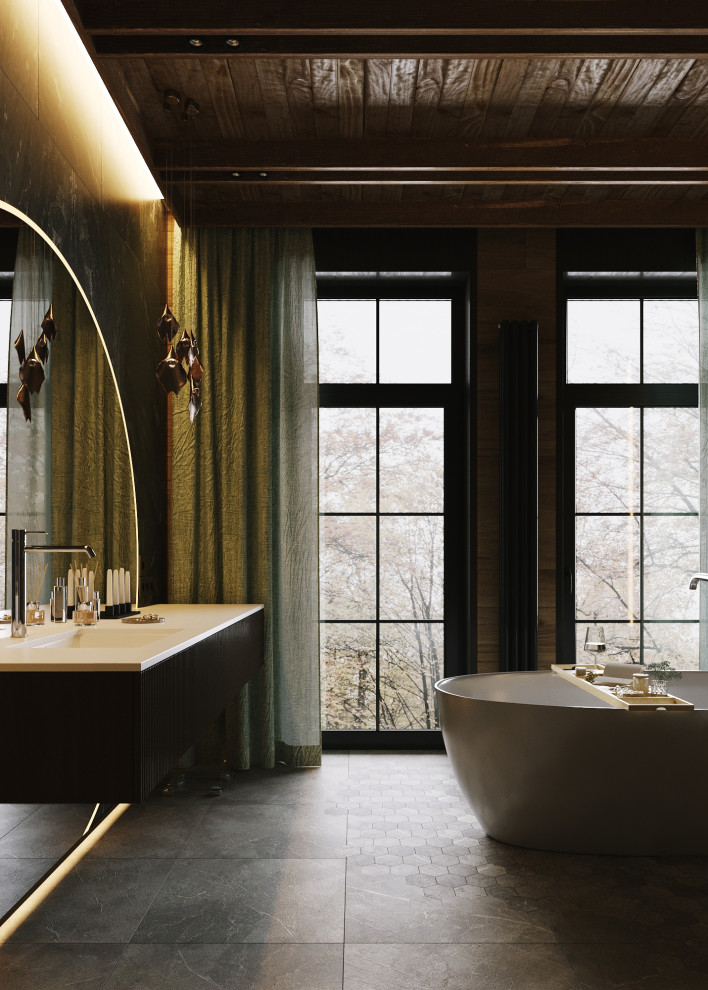 Большой санузел в доме