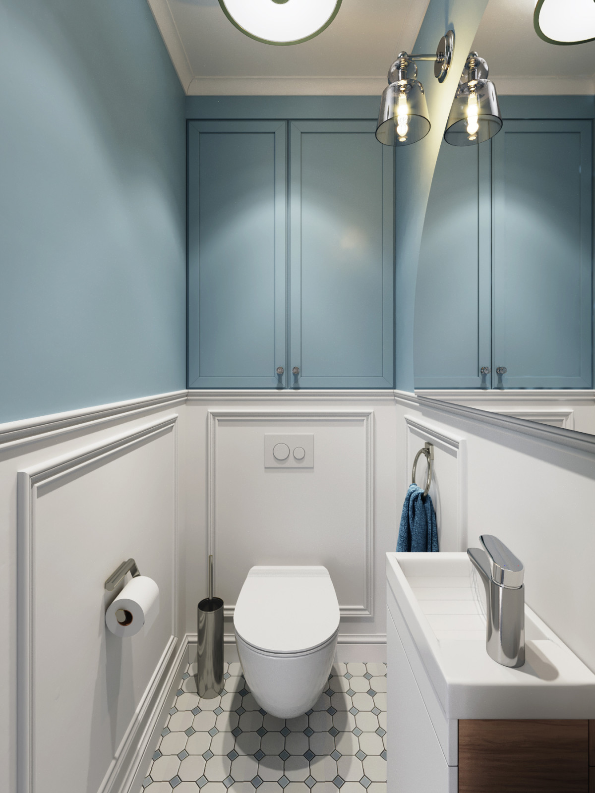 Квартира в голубых тонах в Новой Боровой