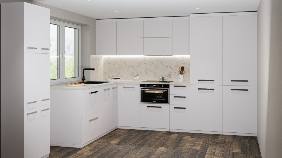 Современная кухня для квартиры за городом