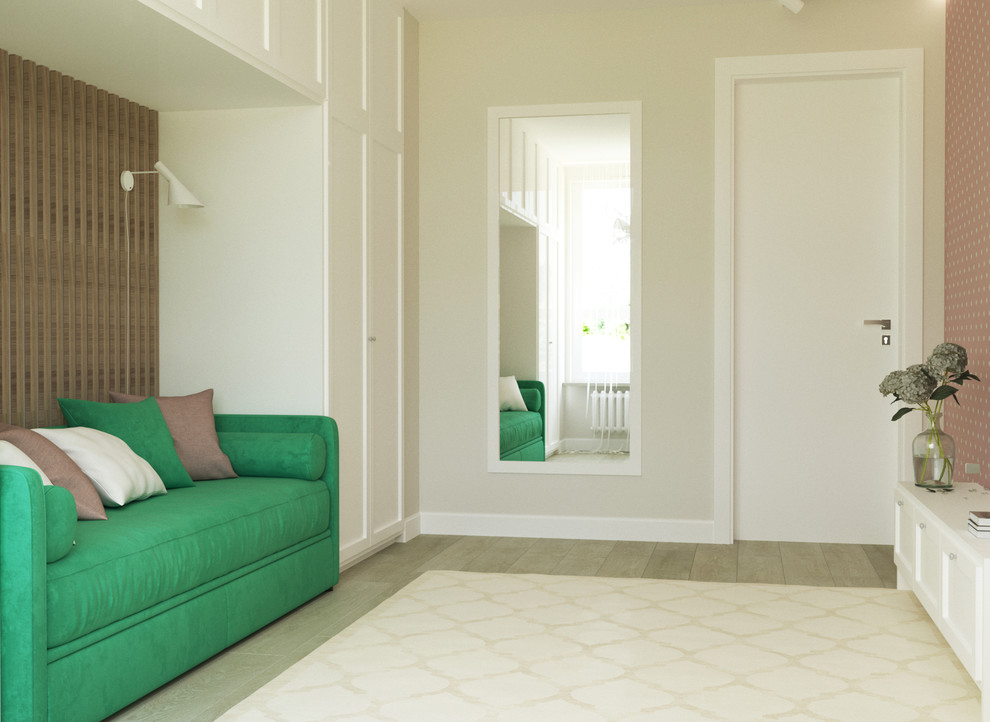 Квартира в оттенках серого и зеленого