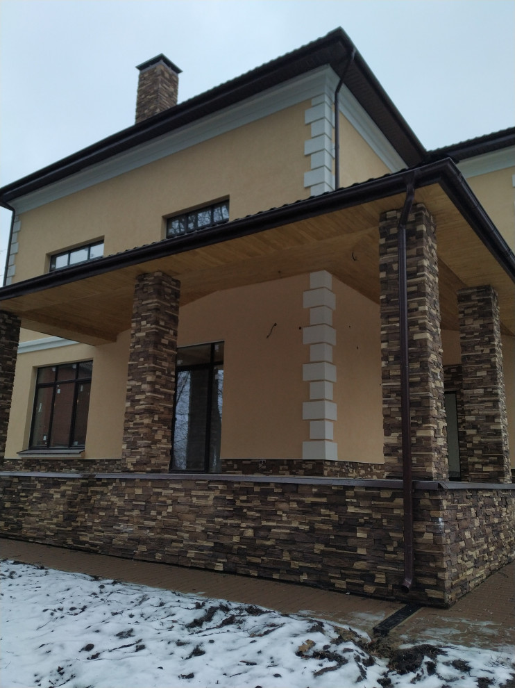 Утепление газобетонного дома пенопластом ППС16Ф 150мм по системе Ceresit