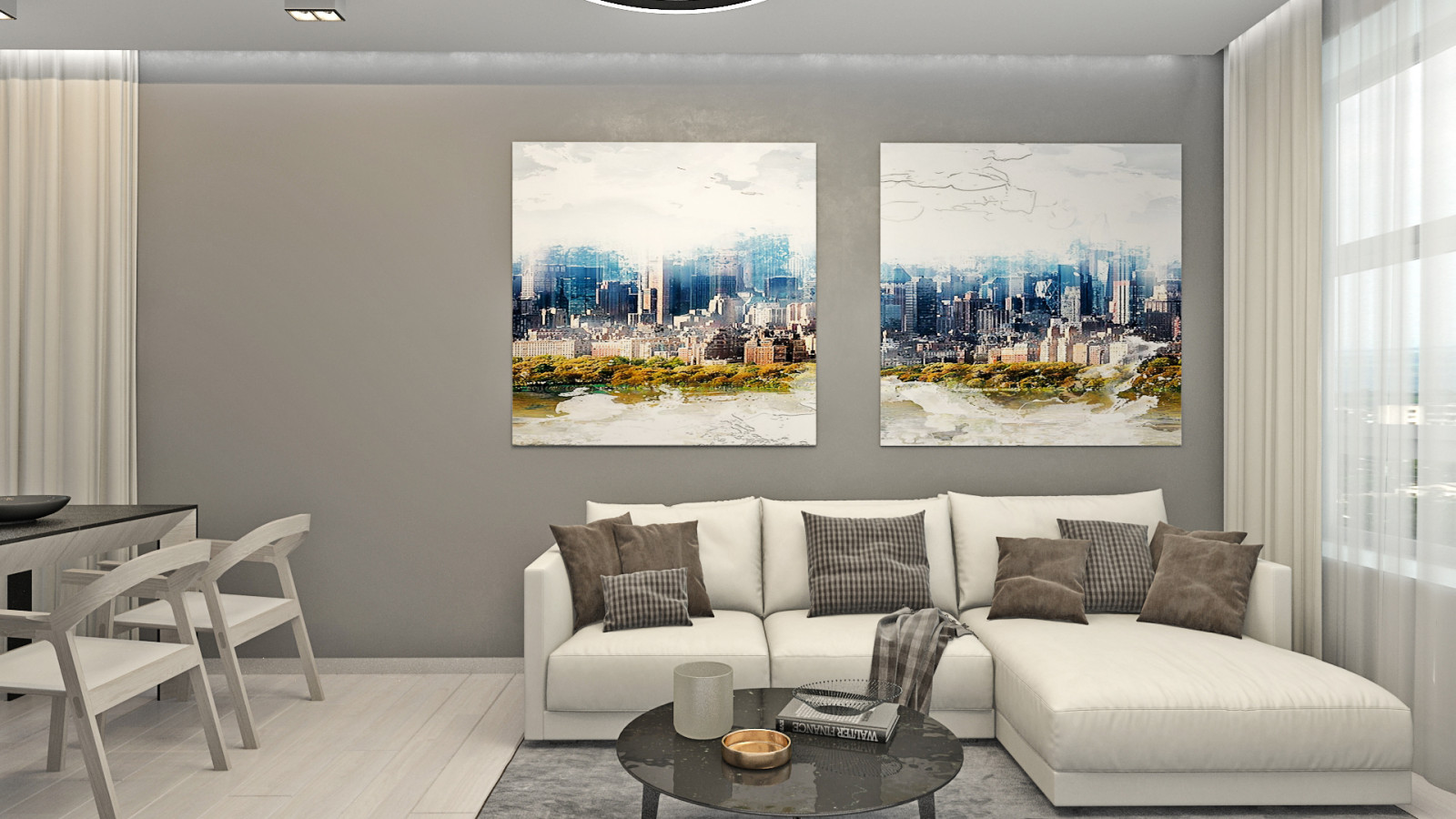 Прект современной гостиной