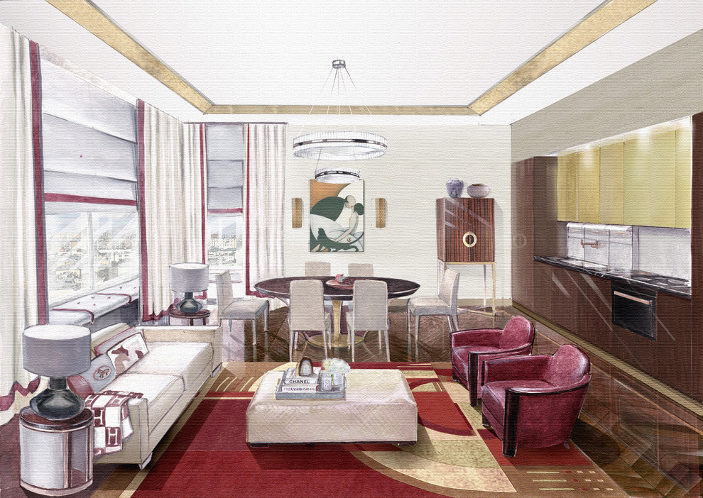 Эскизы интерьера квартиры для Полины Пидцан