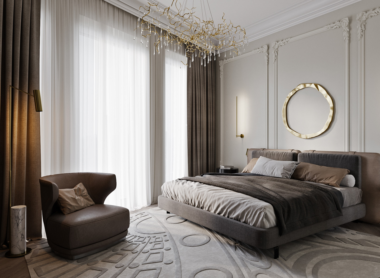 проект интерьера квартиры 150м2 Колков С.С., Камнев М.В. 2020г.