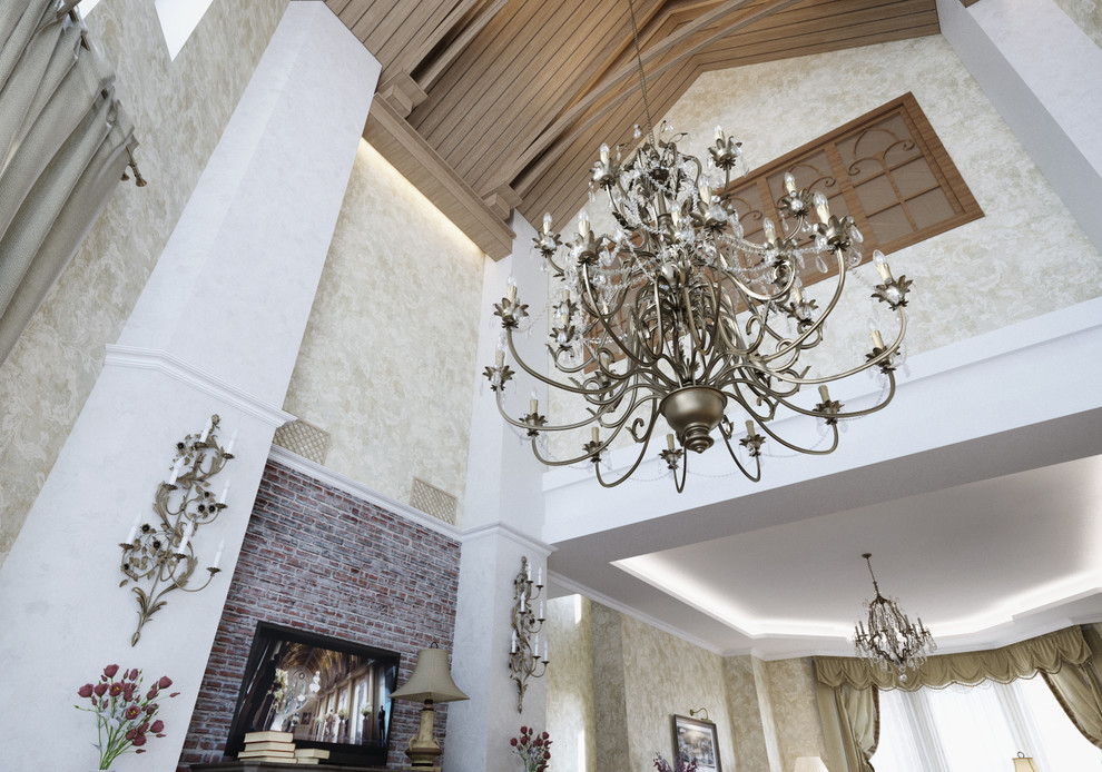 Интерьер гостиной частного дома