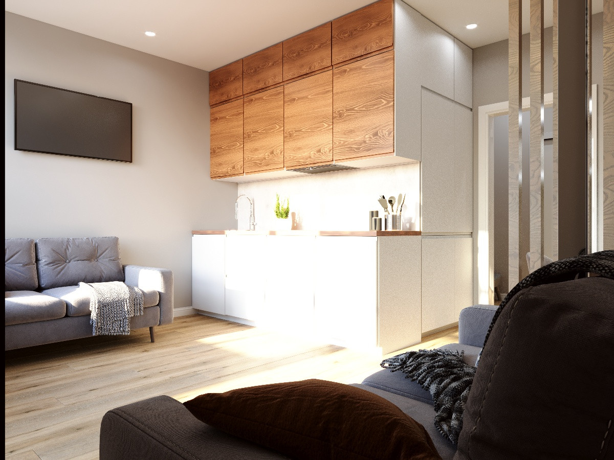 Дизайн студии 26 кв.м