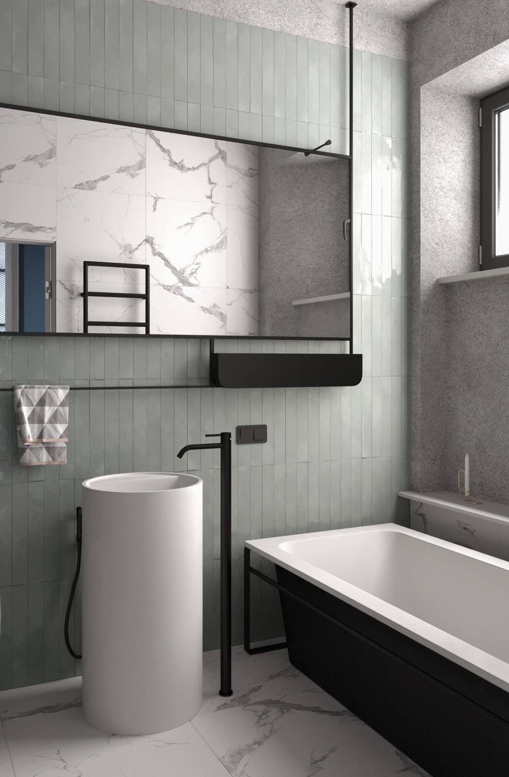 3d-визуализация "Эклектичный лофт" (оформление интерьера от Zeworkroom)