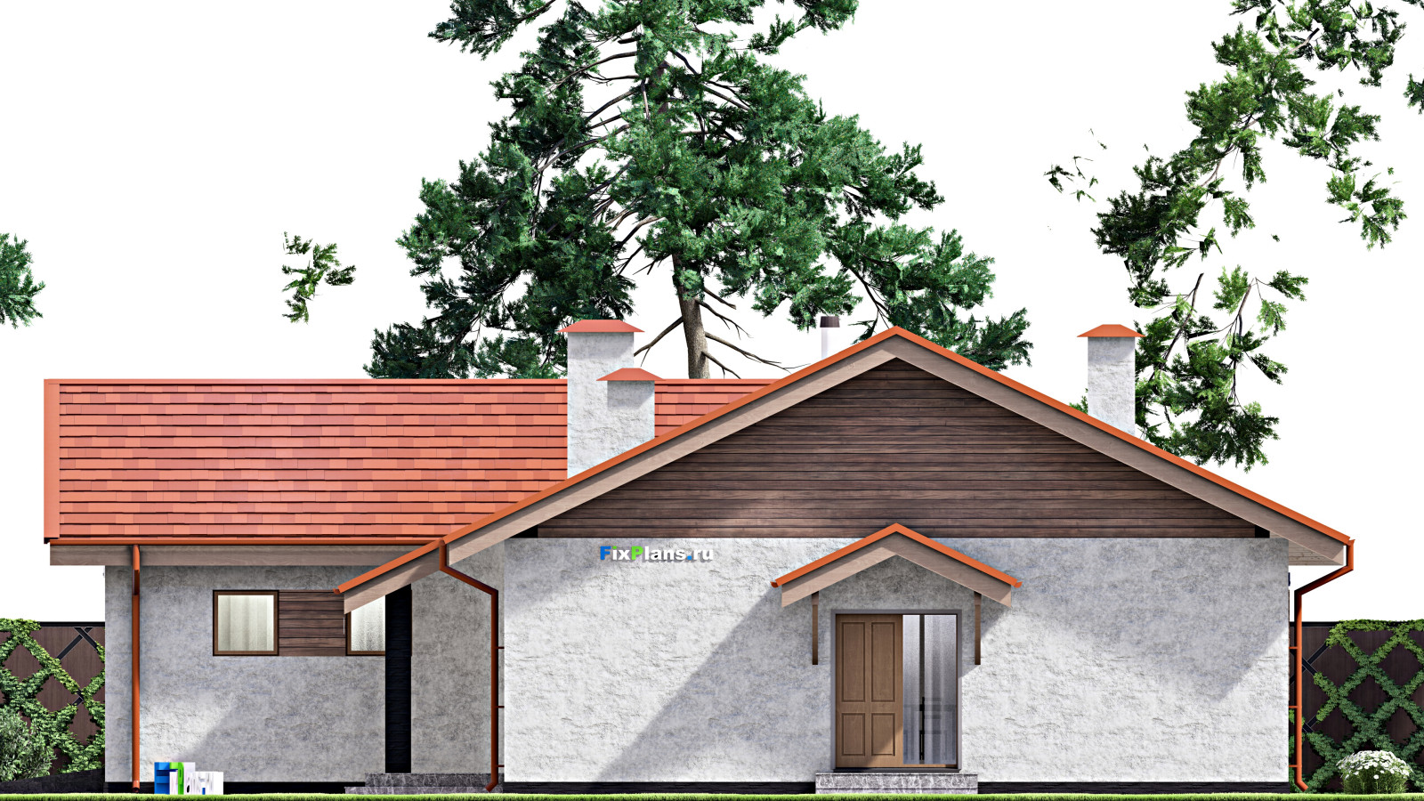 Проект одноэтажного дома 16х16м S166м2 F-15263