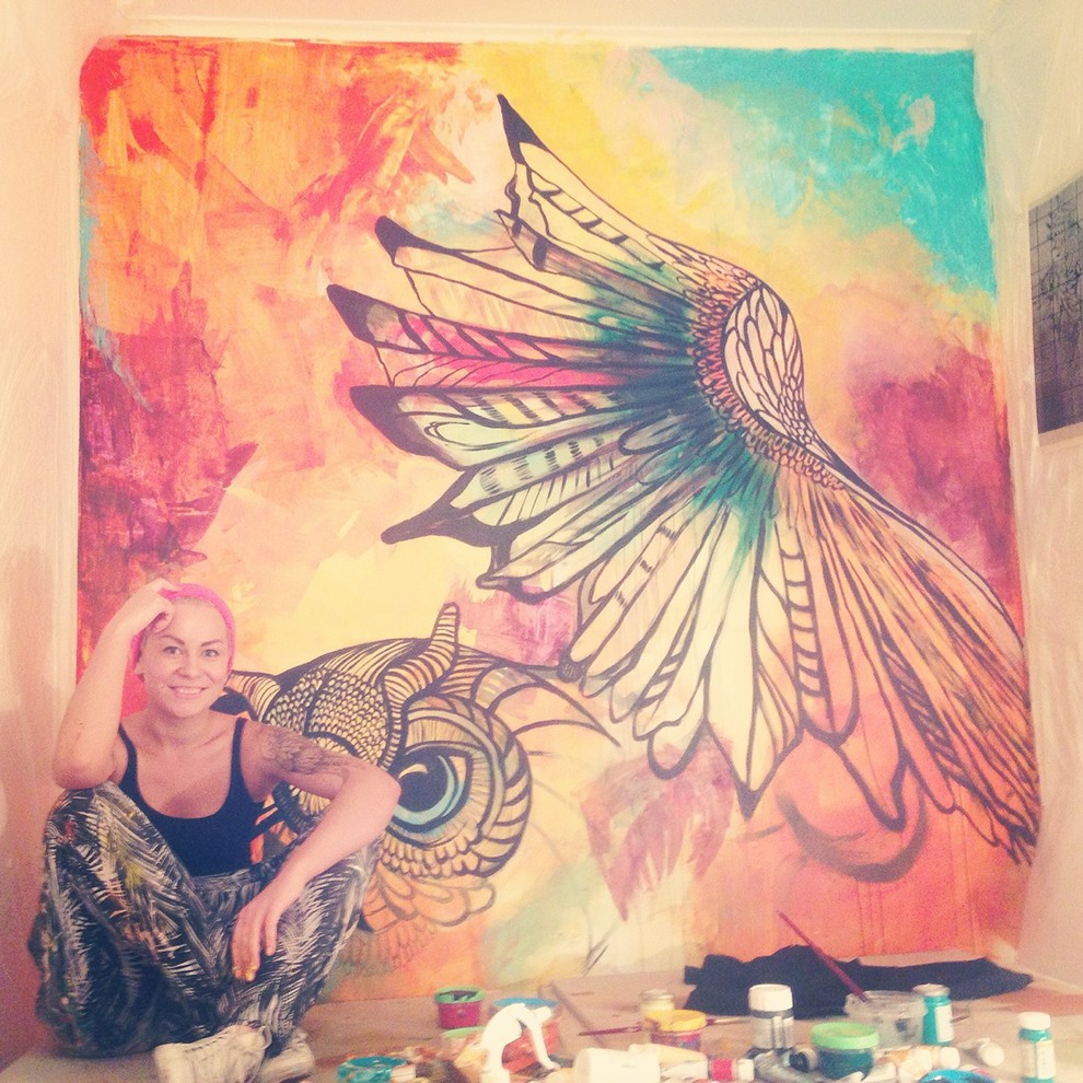 THE MAGIC OWL. WALLPAINTING PROJECT