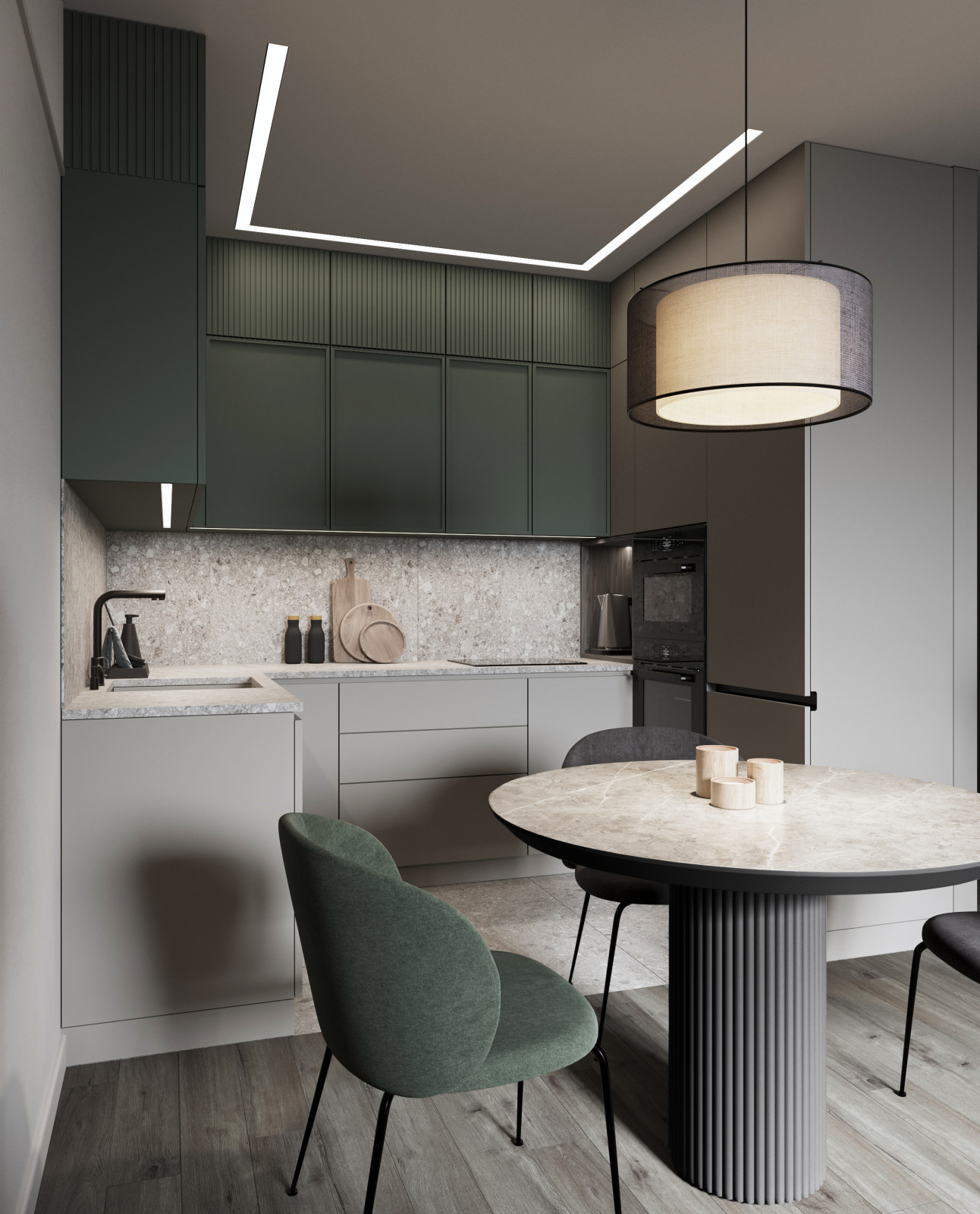 Дизайн квартиры в современном стиле в серых тонах