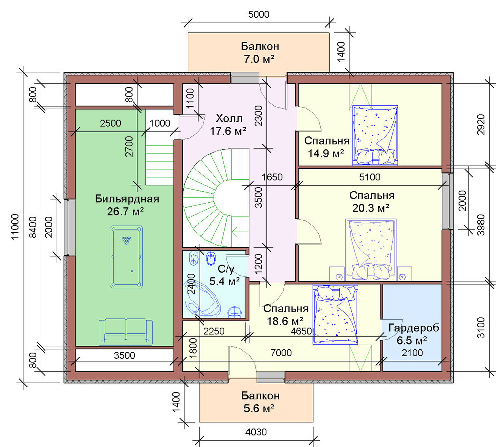 Проект коттеджа 13