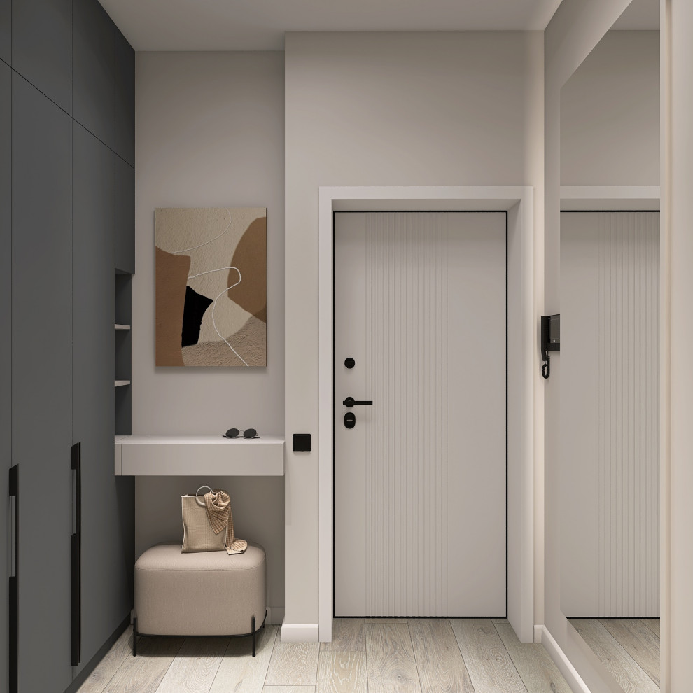 Обложка проекта: Прихожая в спокойных тонах