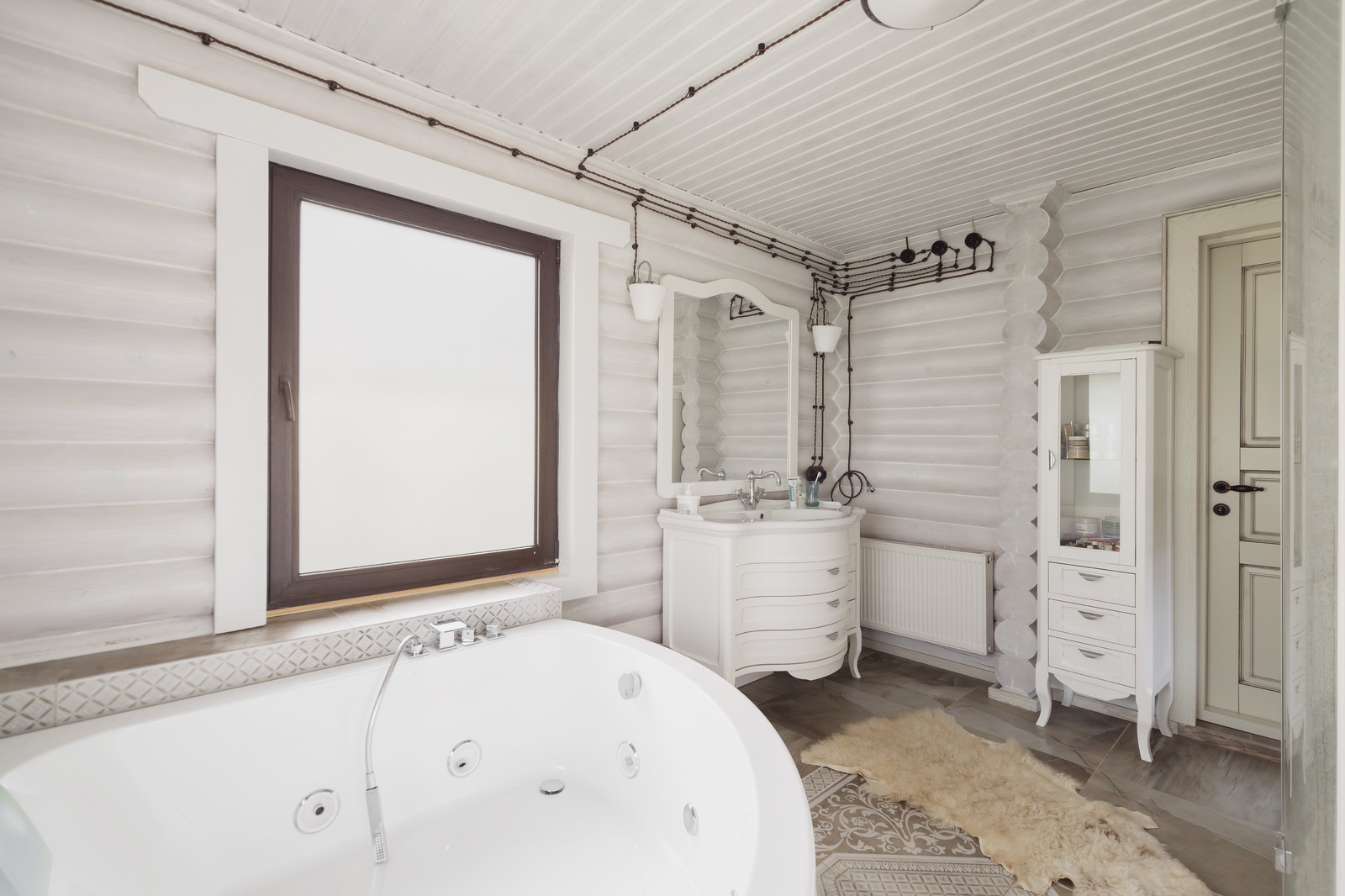 Интерьер в бревенчатом доме в Эсто-Садок