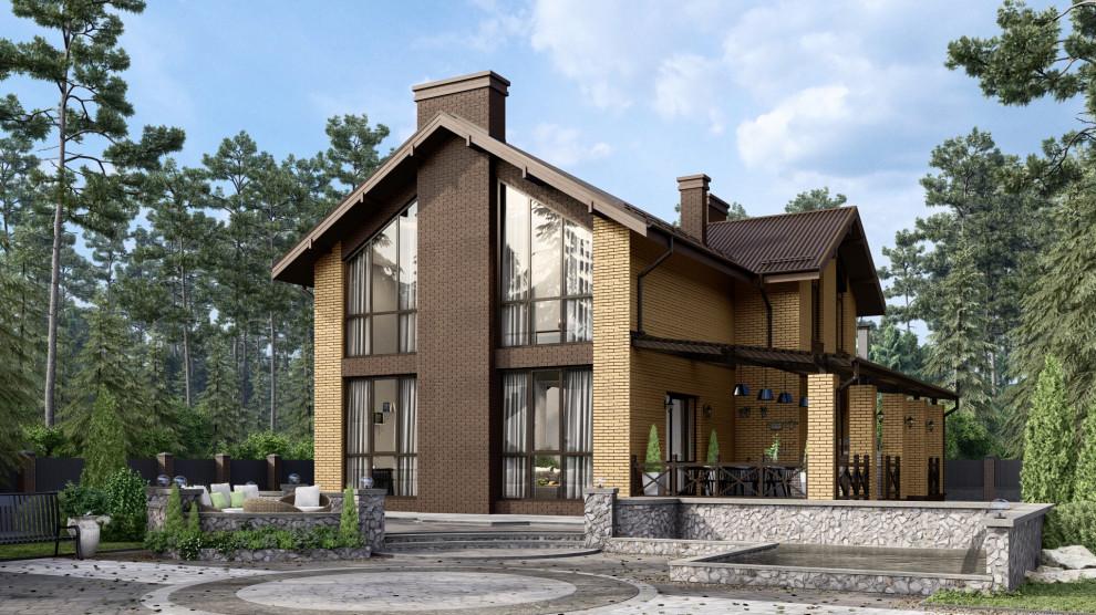Обложка проекта: Двухэтажный частный дом в КП "Полтево Форест"
