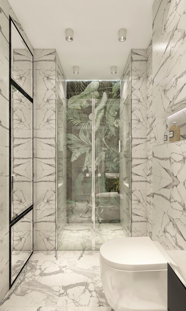 Проект гостиной в доме в неоклассике