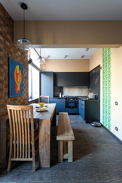 Кухня-студия 20 кв м: дизайн в стиле лофт