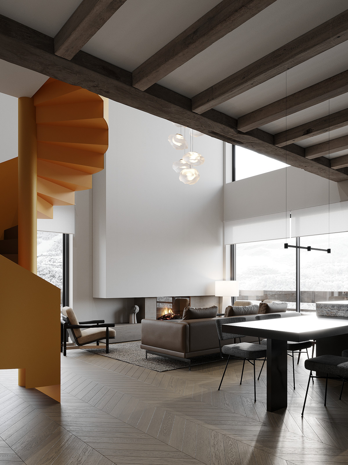 Современное шале в горах