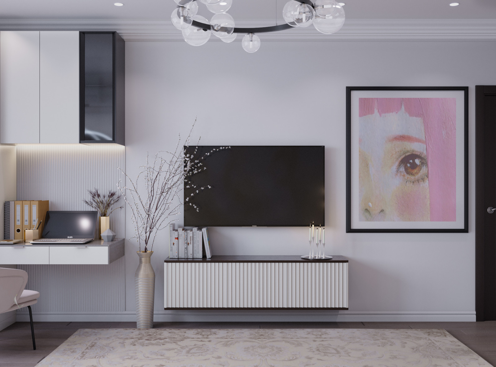 Современная квартира с элементами неоклассики