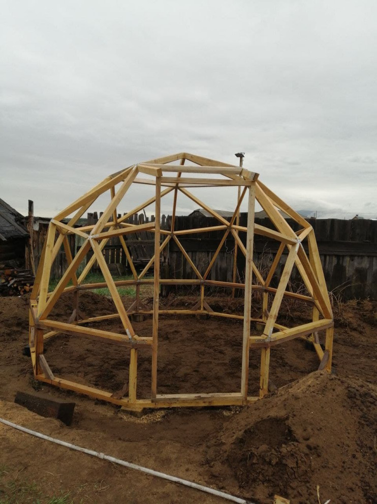 Обложка проекта: Теплица,геодезическая полусфера