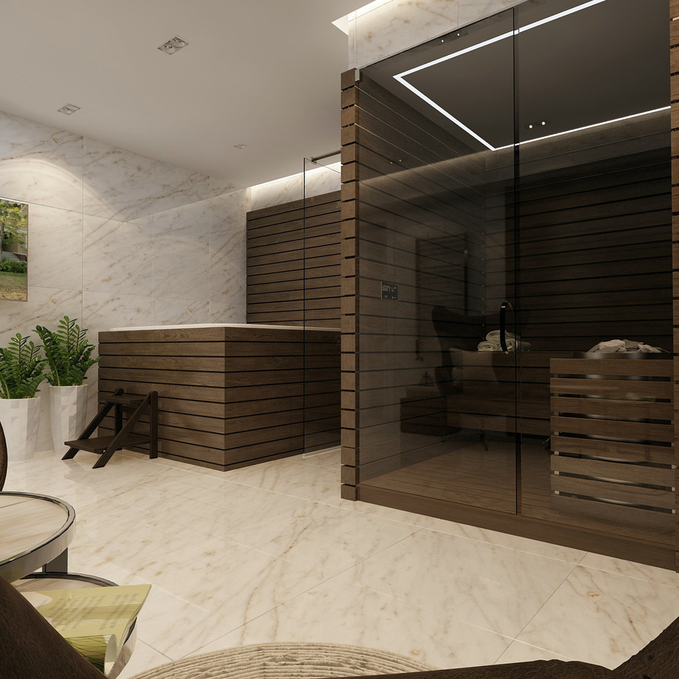 Двухэтажный дом в современном стиле