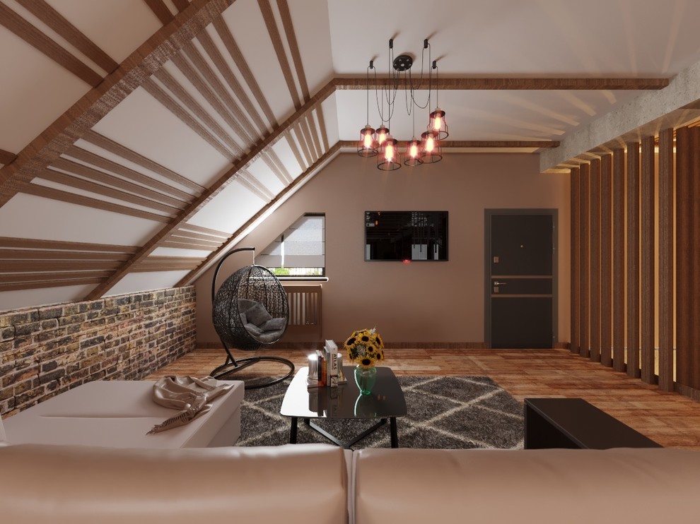 Загородный дом в современном лофте