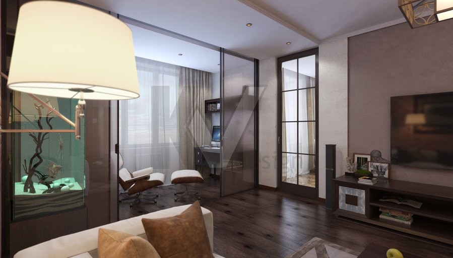 Дизайн трехкомнатной квартиры в ЖК Царицыно