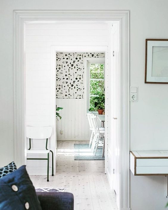 Обложка проекта: Шведские обои с полевыми цветами в интерьере