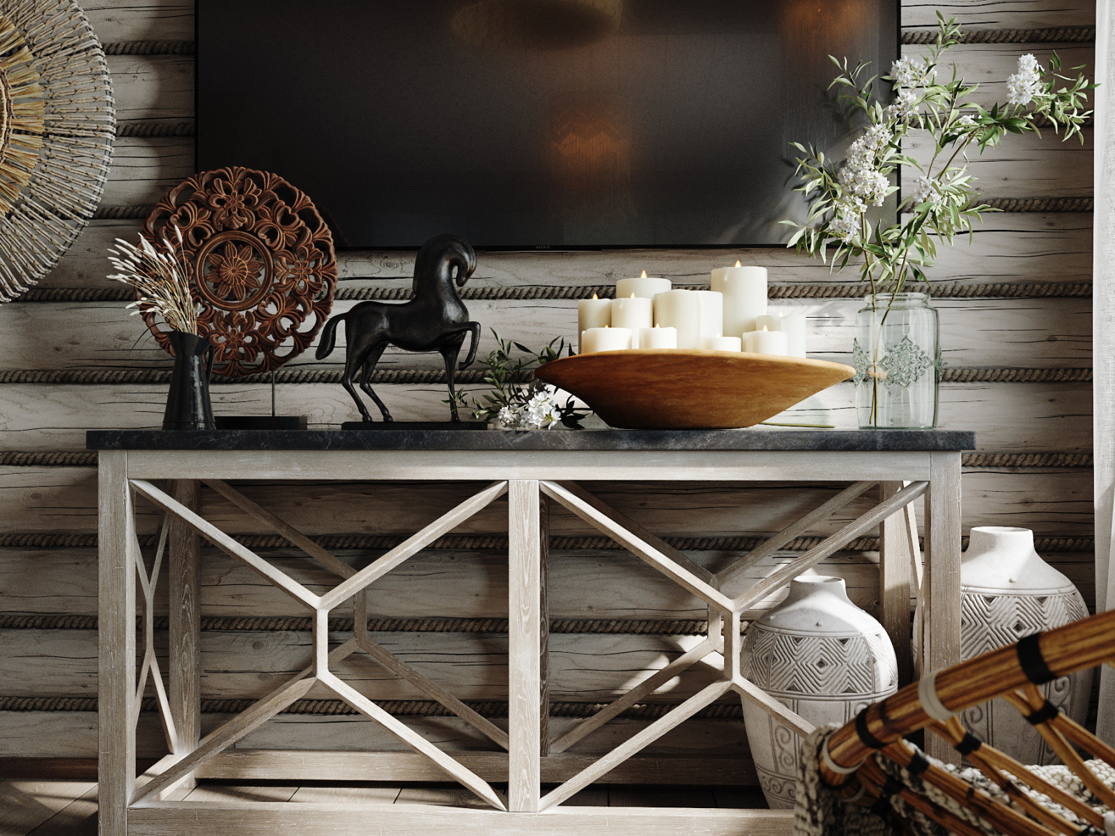 Спальня в стиле Рустик