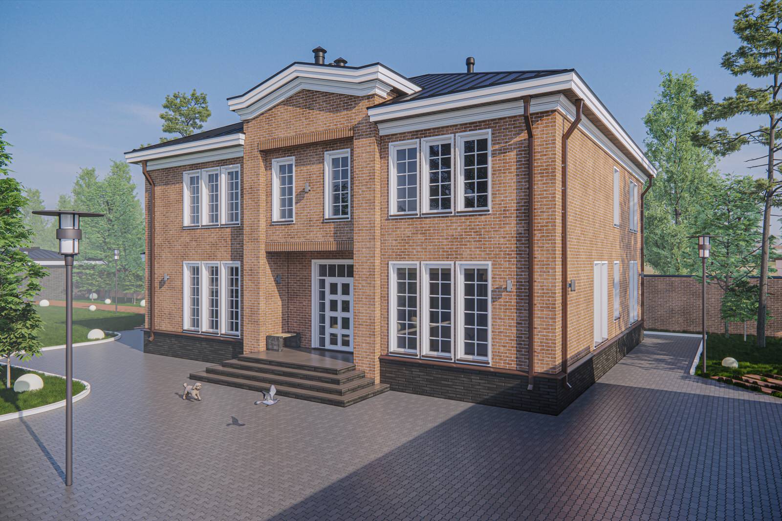 Жилой дом с гаражным комплексом