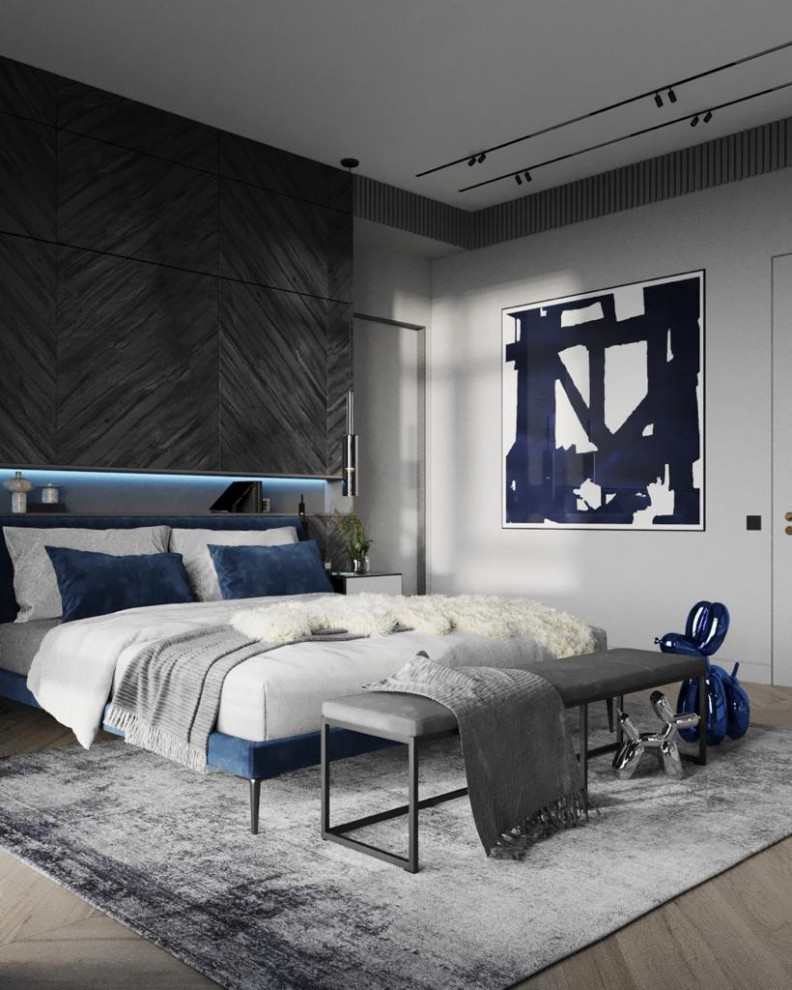 Спальня в таунхаусе в поселке Новорижский, 277 м2