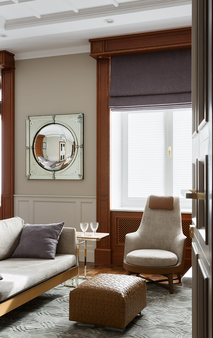 Проект квартиры площадью 134 кв. м. (Сергей Клочков) - Спальня / Lounge зона