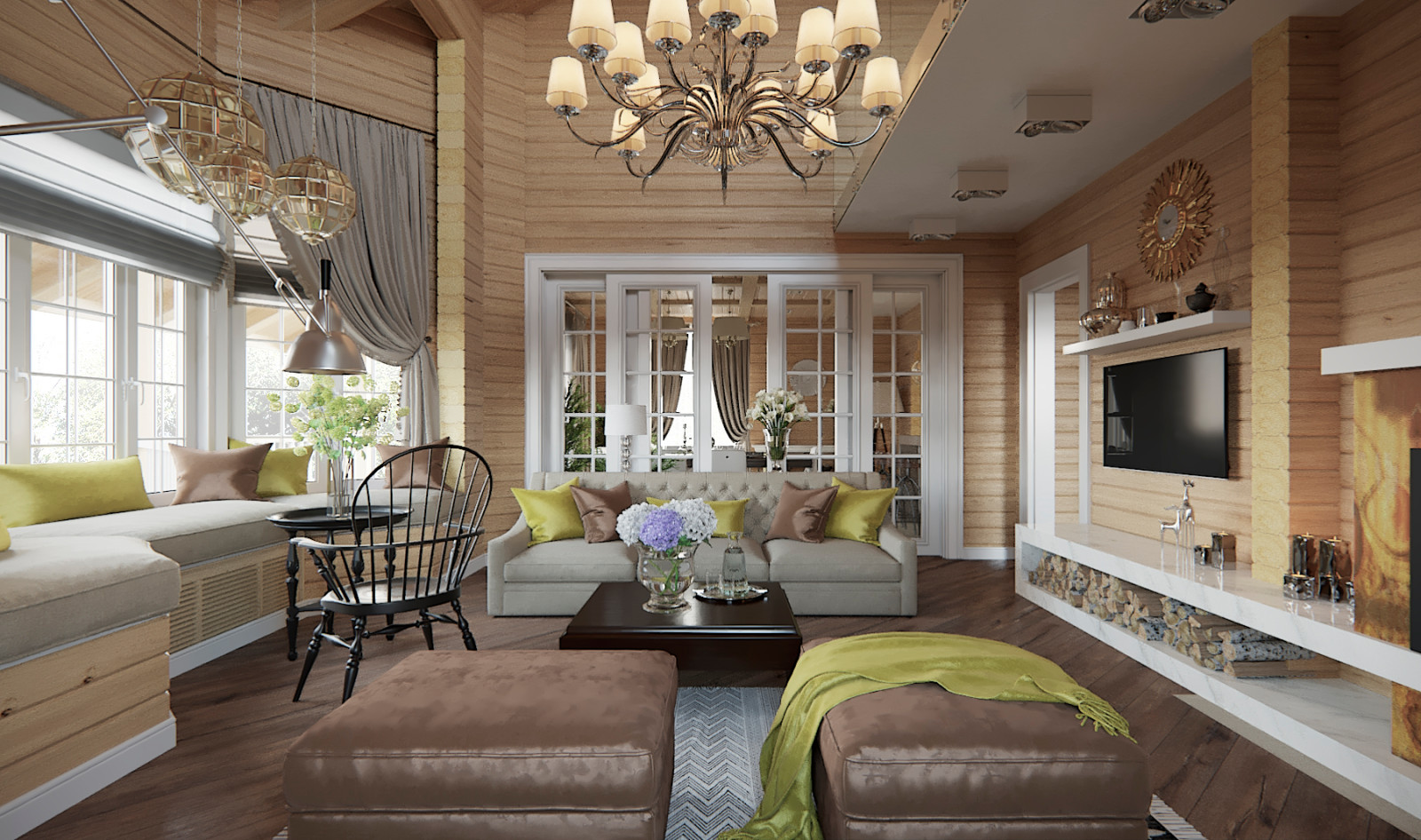 Обложка проекта: Коттедж из бруса в Москве