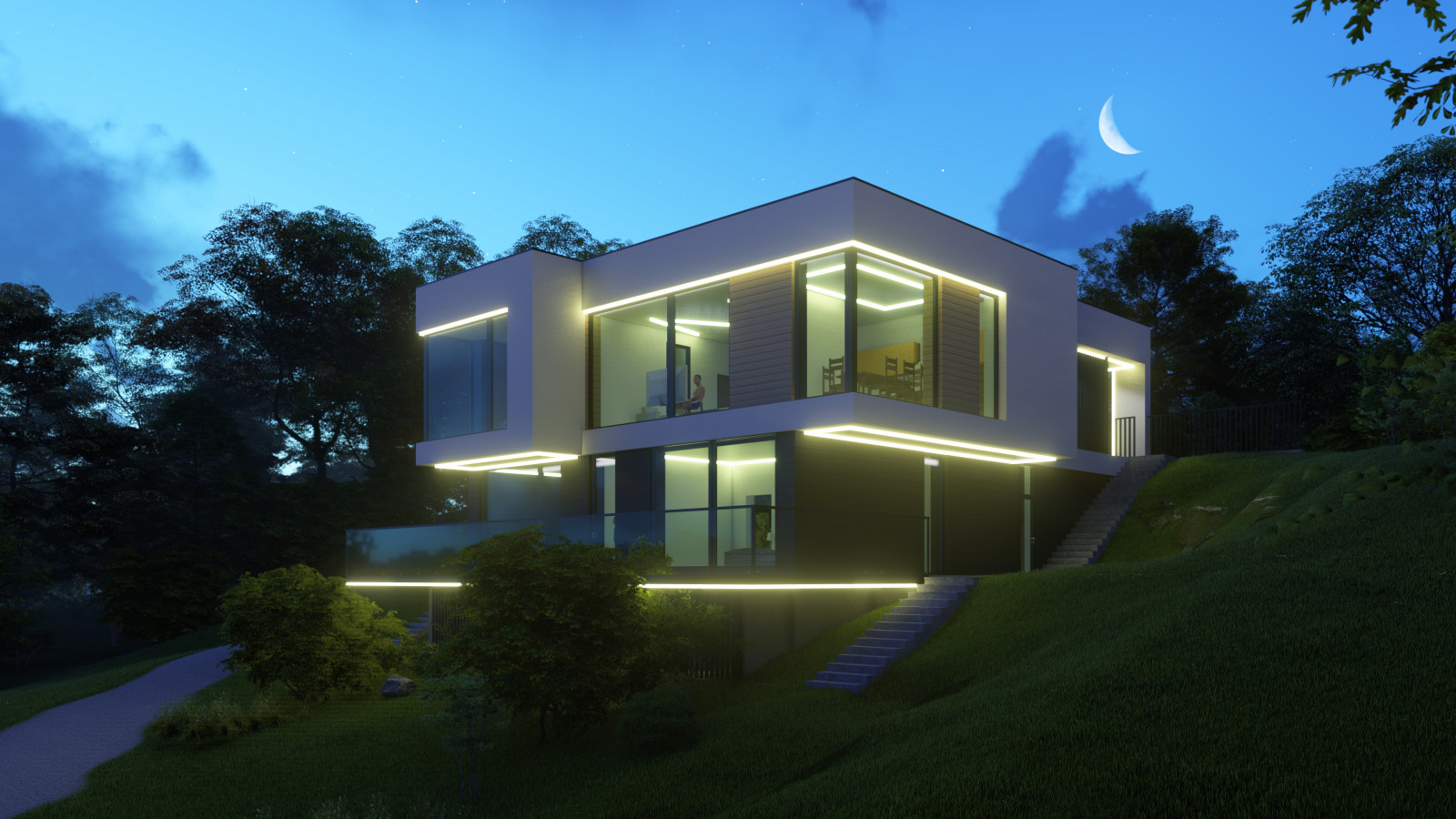 Minimal modern house 207+198