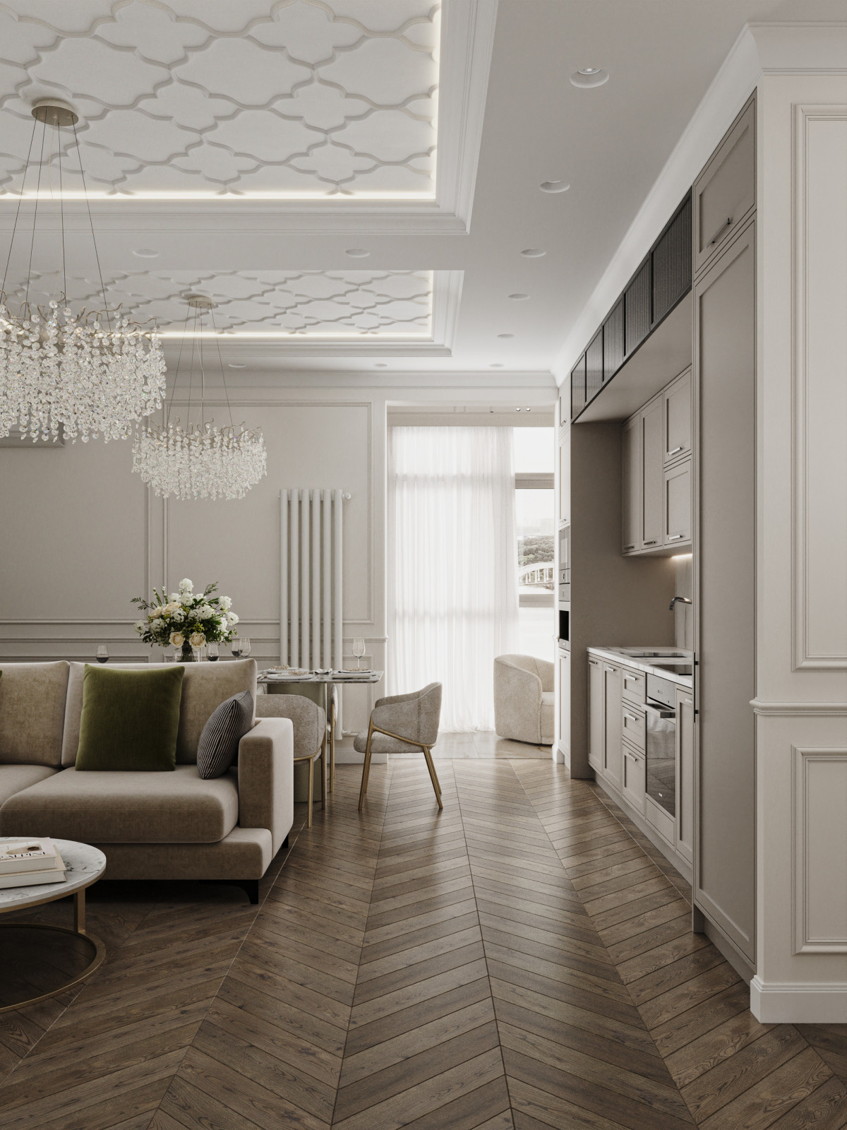 Квартира 128 м² в современном стиле