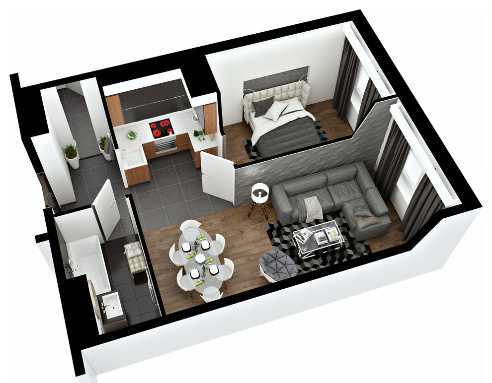 3D-планировки студии "Уютная Квартира"