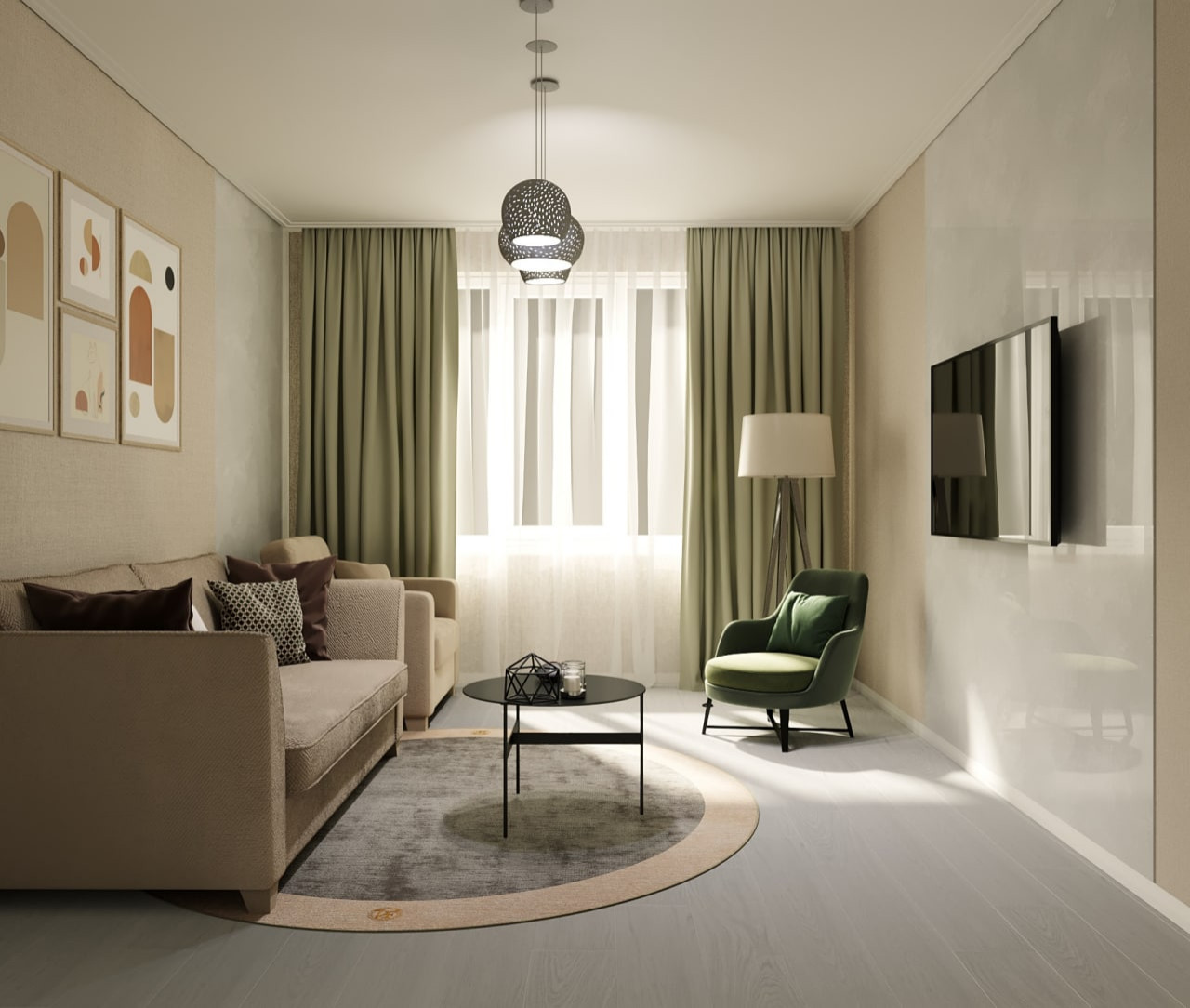 Обложка проекта: Дизайн интерьера однокомнатной квартиры 40м2